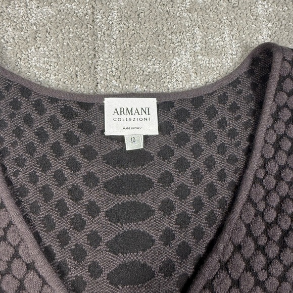 Armani Collezioni Made In Italy V-Neck Short Sleeve Sweater Top Size 10 - Picture 2 of 6